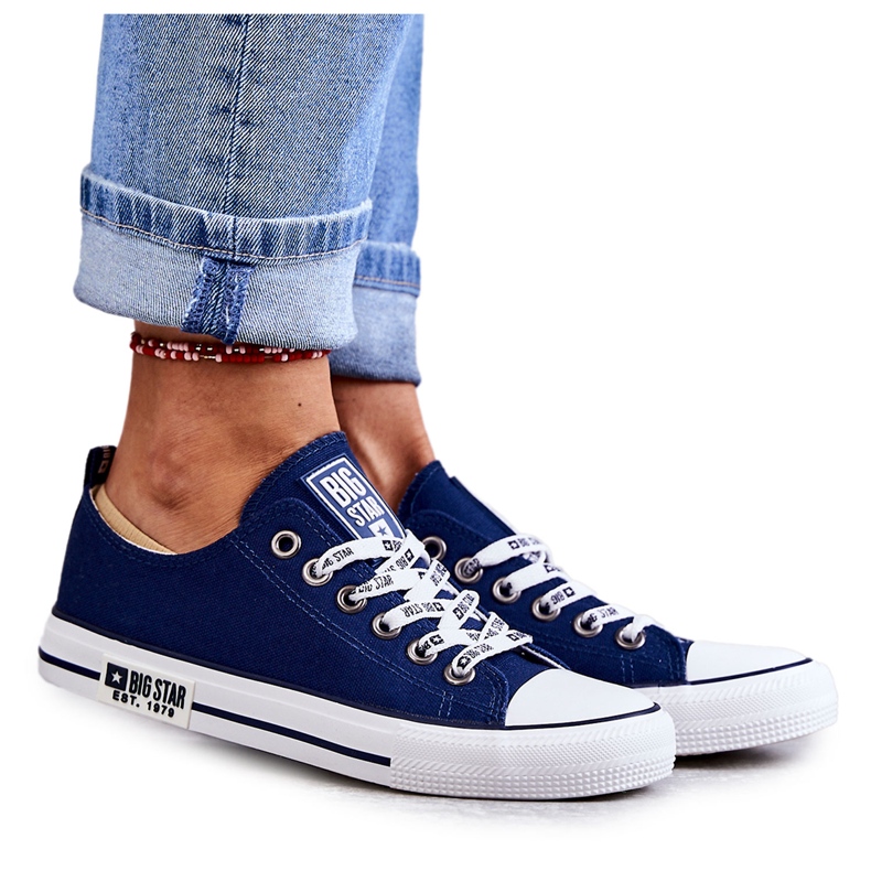 Dámské Materiál Sneakers Big Star KK274103 Navy Blue modrý