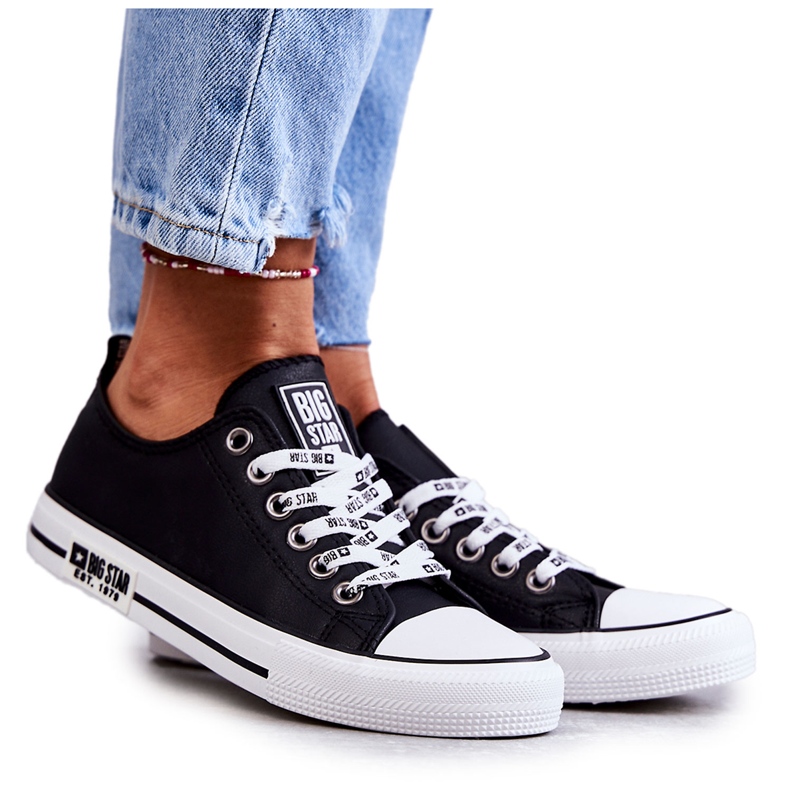 Dámské kožené tenisky Big Star KK274096 Černé černá