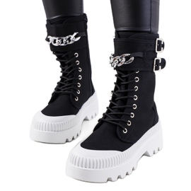 Černé tenisky s řetízkem Taus černý