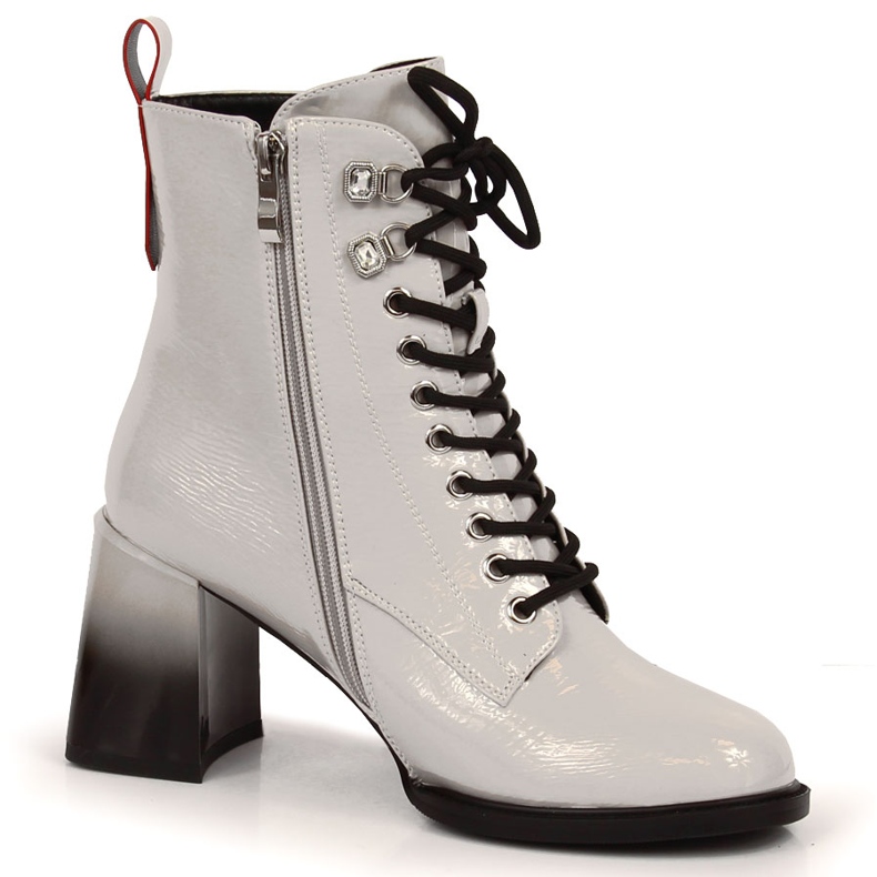 S.Barski Holínky lakované na sloupku, teplá šedá S. Barski