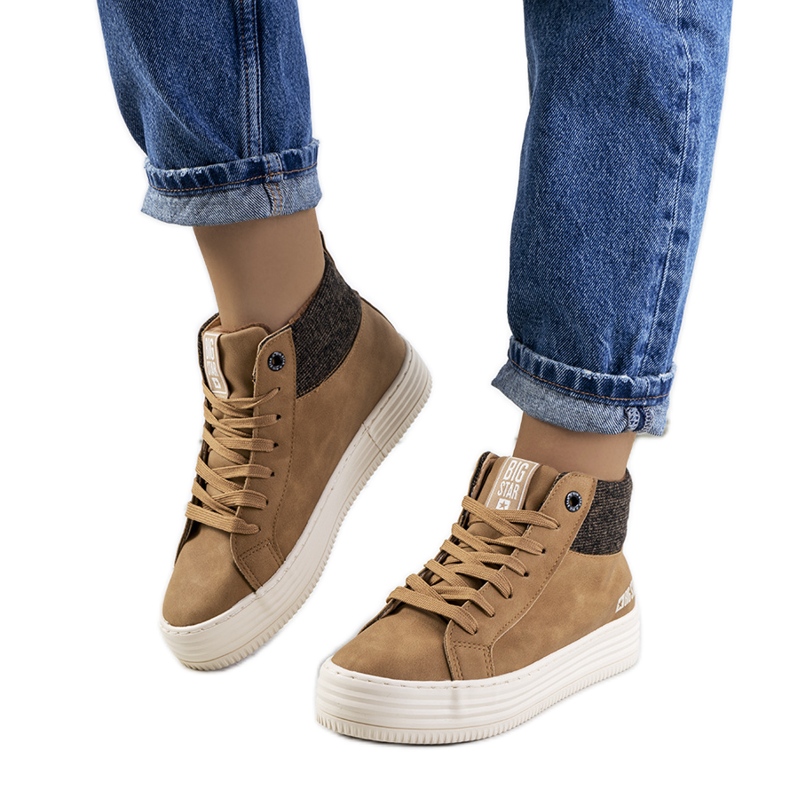 Hnědé zateplené tenisky Big Star II274145 hnědý