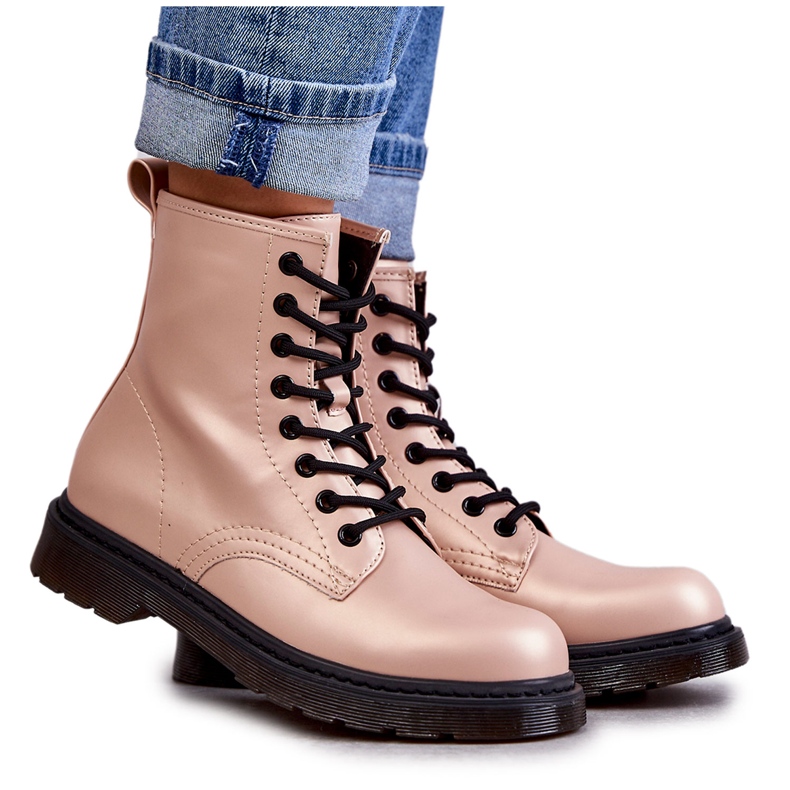 PG1 Dámské kozačky zavazované růžové Lavita růžový PG1 Dámské kozačky zavazované růžové Lavita růžový