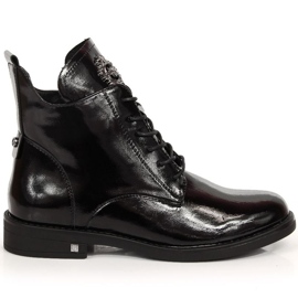 Zateplené lakované holínky Potocki W WOL92C černé černý