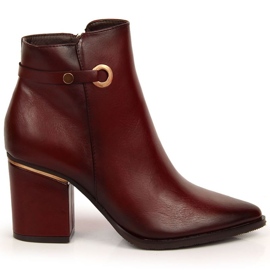 Kozačky na sloupku zateplené Potocki W WOL96B bordó Kozačky na sloupku zateplené Potocki W WOL96B bordó