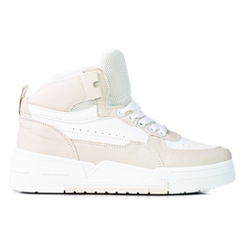 Dámské tenisky Shelovet s vysokým svrškem, béžové béžový