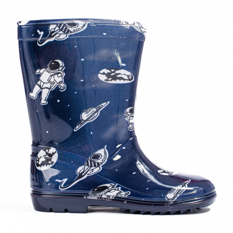 Vysoké chlapecké galoše se vzorem Shelovet navy blue modrý