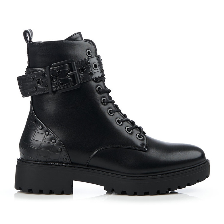 Dámské dělníky Shelovet na plochém podpatku černá