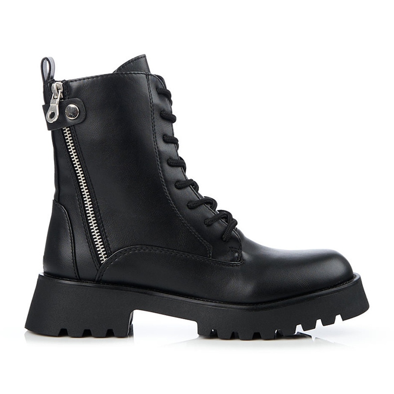 Dámské černé Workers s ozdobným Shelovet zipem černá