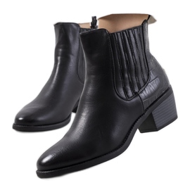 Černé vysoké podpatky Furtado černý