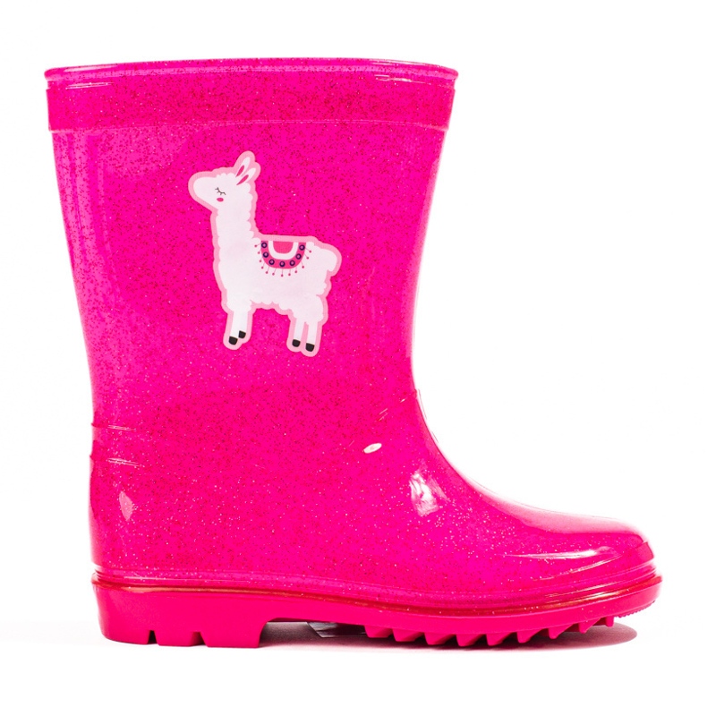 Dívčí růžové třpytivé vysoké kozačky růžový