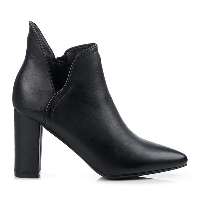 Dámské kozačky střihu Shelovet na vysokém sloupku černá