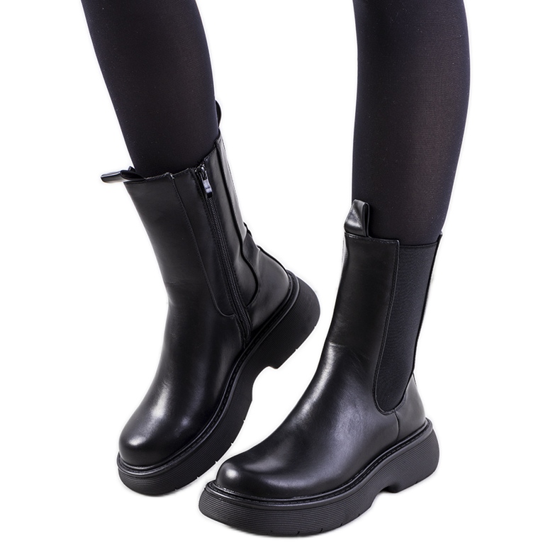 Černé kozačky od Willsden boots černá