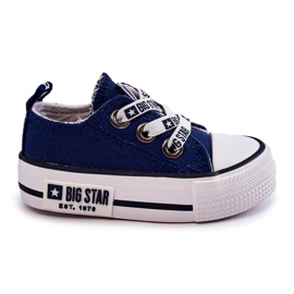 Dětský materiál Tenisky Big Star KK374050 Navy Blue modrý Dětský materiál Tenisky Big Star KK374050 Navy Blue modrý