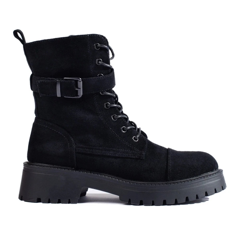 Semišové dámské taštičky s přezkou černá