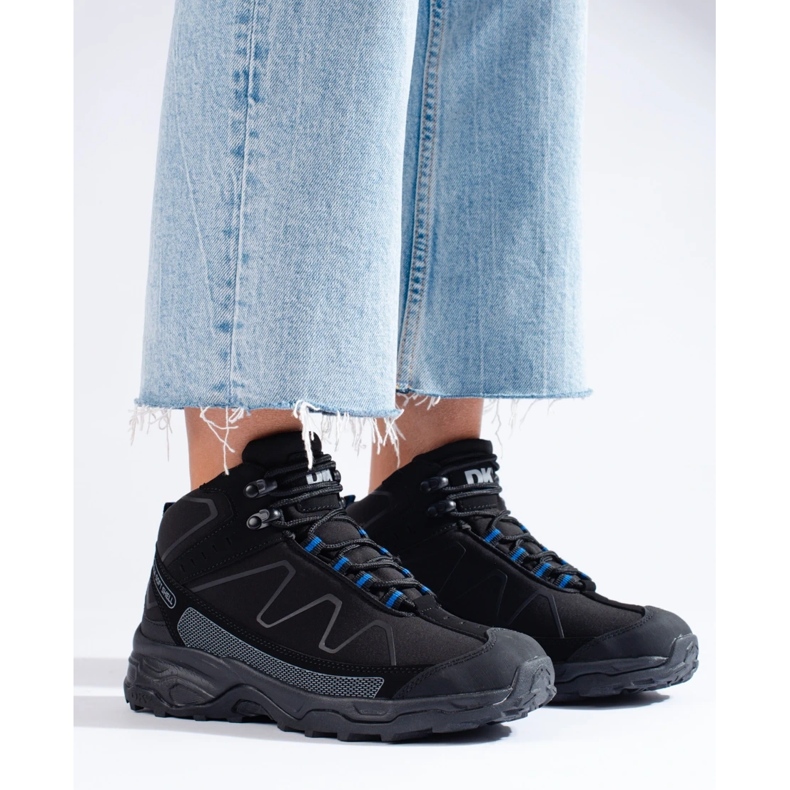 Sportovní trekingové dámské boty s vysokým svrškem DK černé černá Sportovní trekingové dámské boty s vysokým svrškem DK černé černá