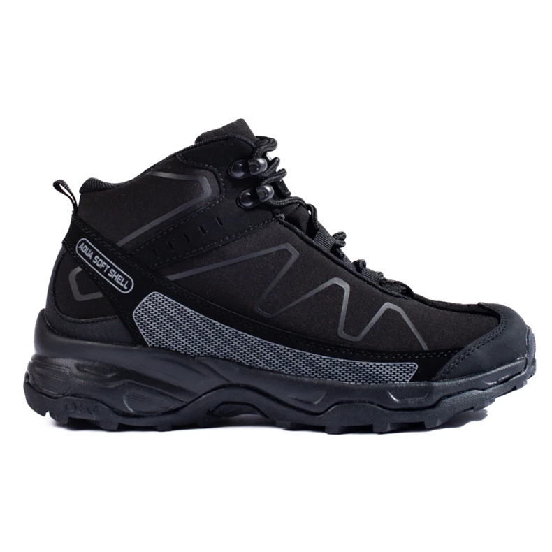 Sportovní trekingové dámské boty s vysokým svrškem DK černé černá Sportovní trekingové dámské boty s vysokým svrškem DK černé černá