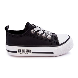 Dětské kožené tenisky Big Star KK374043 Černo-bílé černý