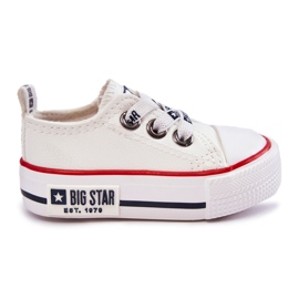 Dětské kožené tenisky Big Star KK374040 Bílé bílý