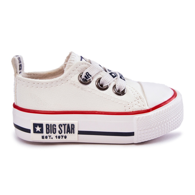 Dětské kožené tenisky Big Star KK374040 Bílé bílý
