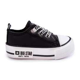 Dětské kožené tenisky Big Star KK374041 Černo-bílé černý