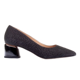 Marco Shoes Semišové lodičky černá Marco Shoes Semišové lodičky černá