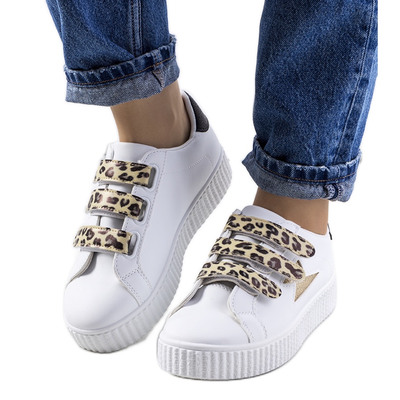 Bílé tenisky Pitmerden bílý zlatý