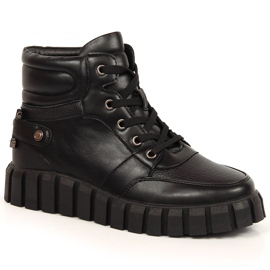 Dámské plošinovky s černým zdobením Potocki černá