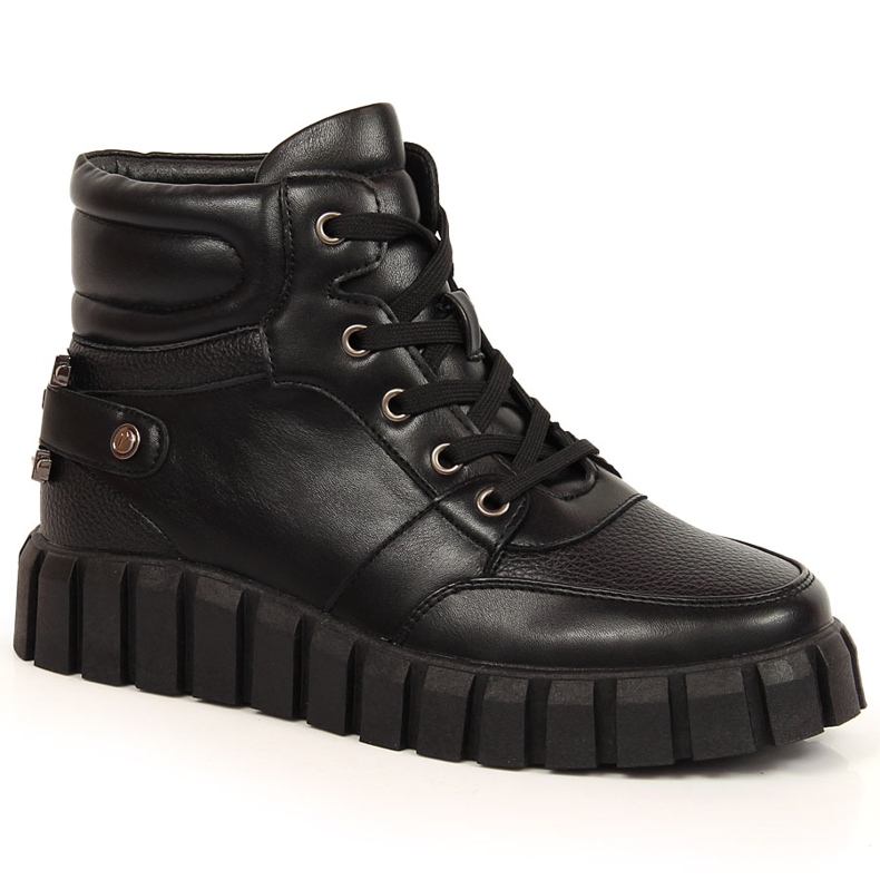 Dámské plošinovky s černým zdobením Potocki černá