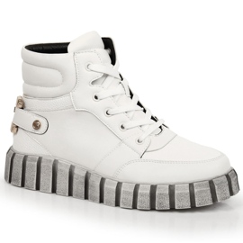 Dámské plošinovky s bílým zdobením Potocki