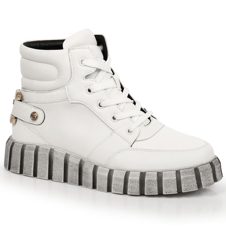 Dámské plošinovky s bílým zdobením Potocki