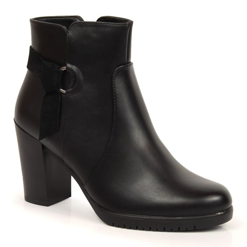 Černé kozačky na vysokém podpatku Sergio Leone W SK384 černá