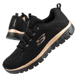Skechers Get Connected W 12615-BKRG Trenažéry černý zlatý
