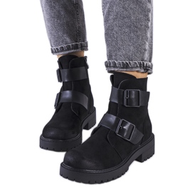 Černé eko-semišové boty od Leurbost černá Černé eko-semišové boty od Leurbost černá