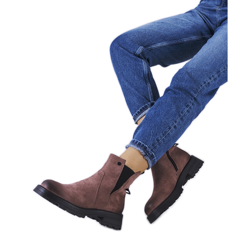 Růžové boty Krosstoen Chelsea růžový