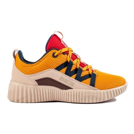 Dámské tenisky Big Star KK274061 béžový hnědý červené žlutá