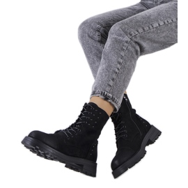 Černé eko-semišové boty od Polperro černá Černé eko-semišové boty od Polperro černá