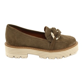 Dámské semišové boty Laura Messi 2523 zelený