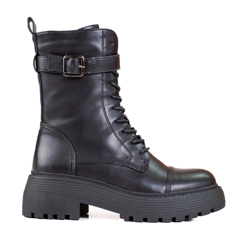 Vysoké černé dámské tašky se šněrováním Shelovet černá