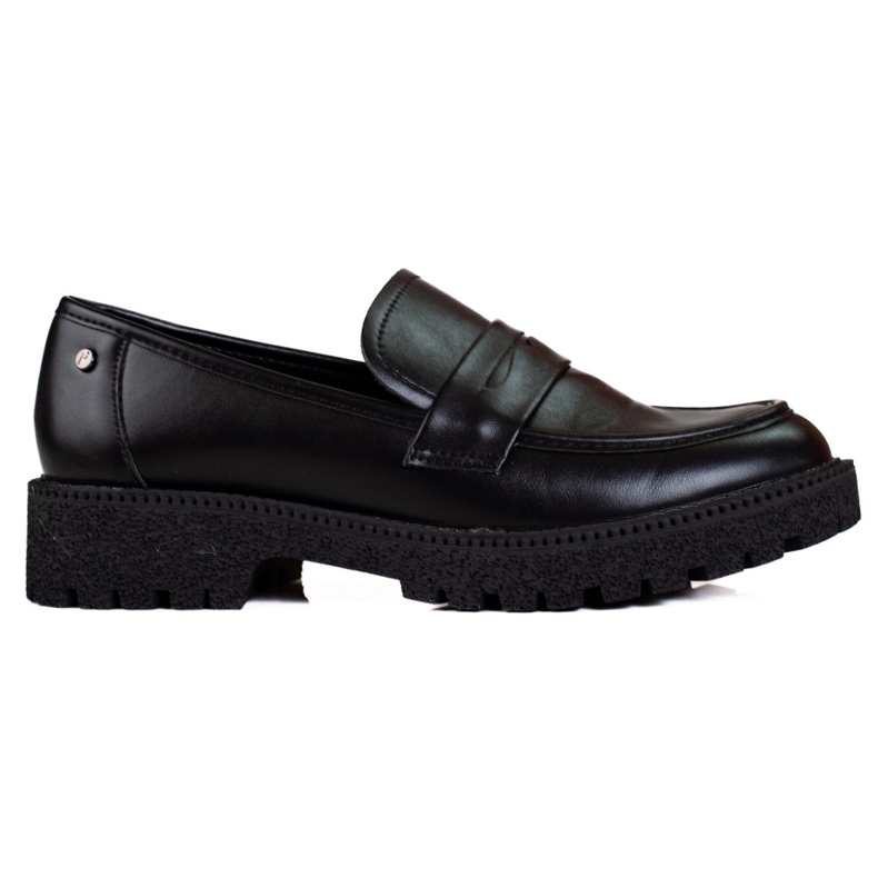 W. Potocki Klasické dámské mokasíny na silné podrážce Potocki černá