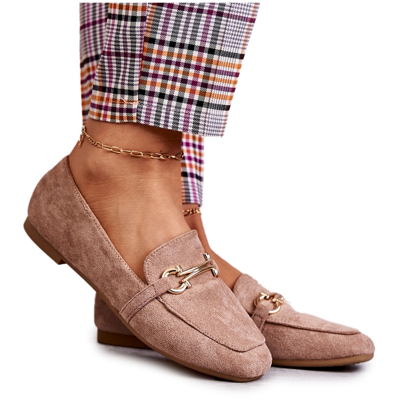 FB2 Tmavě béžové semišové klasické mokasíny Roddie béžový