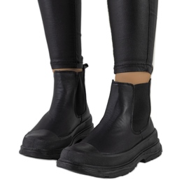 Černé eko-kůže Chelsea boty od Loree černý