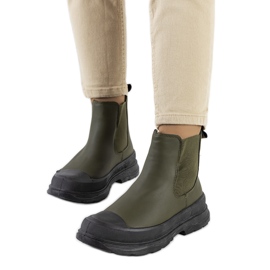 Zelené ekokůže Chelsea boty od Loree zelený