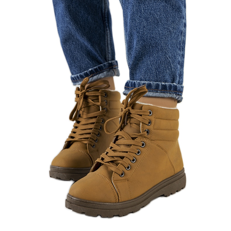 Béžové zateplené kozačky Wilkins béžový