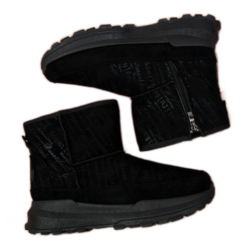 News Dámské černé semišové sněhule NOVINKA černá