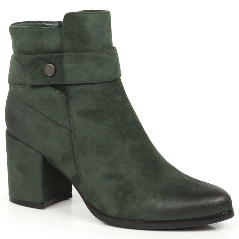 Dámské zelené semišové teplé kozačky Laura La.Fi zelená