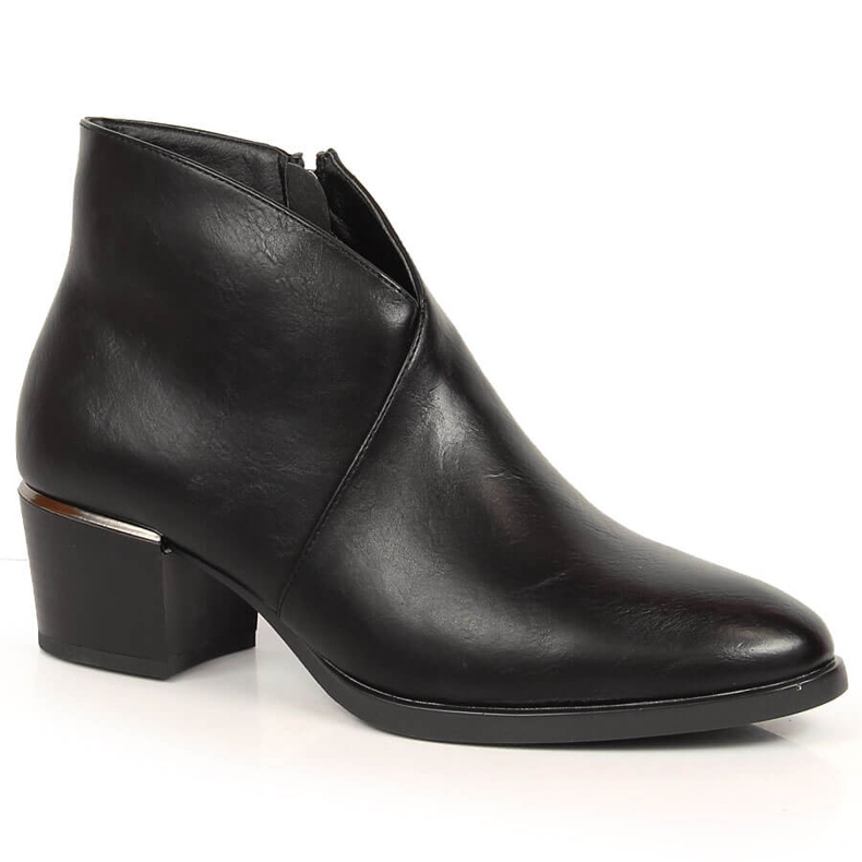 Zateplené dámské béžové kozačky Vinceza JAN151A černá