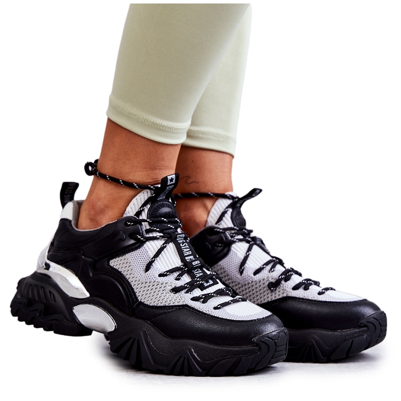 Dámská sportovní obuv Memory Foam System Big Star KK274053 Černo-šedá černá