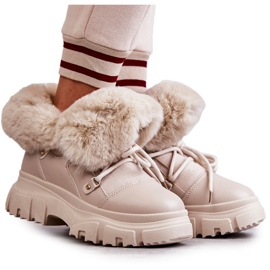 PS1 Teplé boty Béžové Charles Trappers béžový