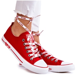 Dámské Materiál Sneakers Big Star KK274104 Červené červený