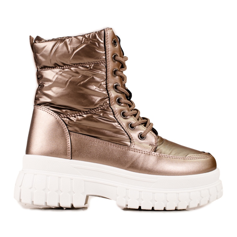 Dámské hnědé sněhule se šněrováním Shelovet hnědý